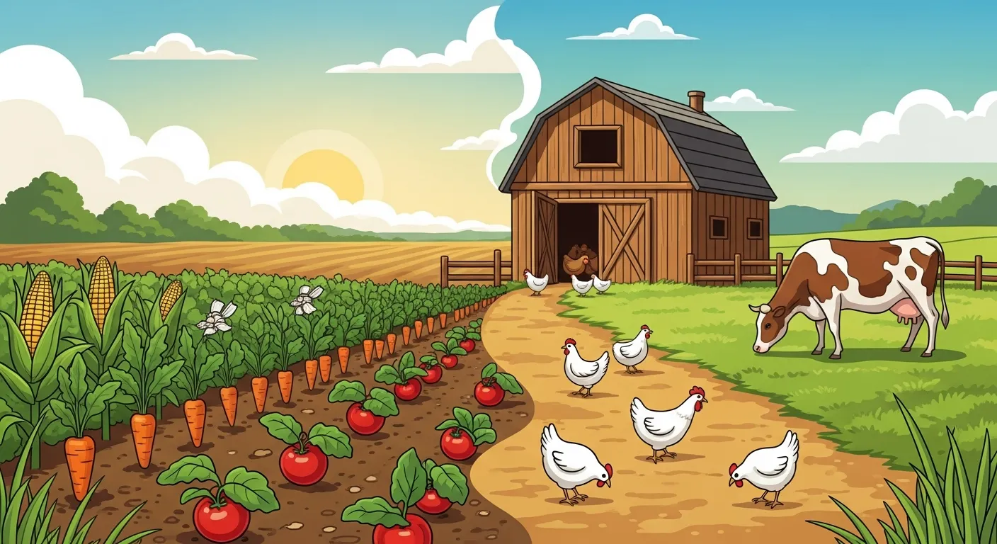 Organic farming practices showing certification standards, natural soil management, and chemical-free agriculture methods